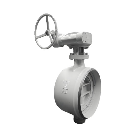 Metal hard seal butt weld butterfly valve